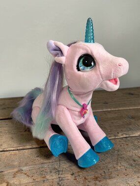 FurReal Friends Blossom Unicorn Pink Interactive Plush Toy Tested